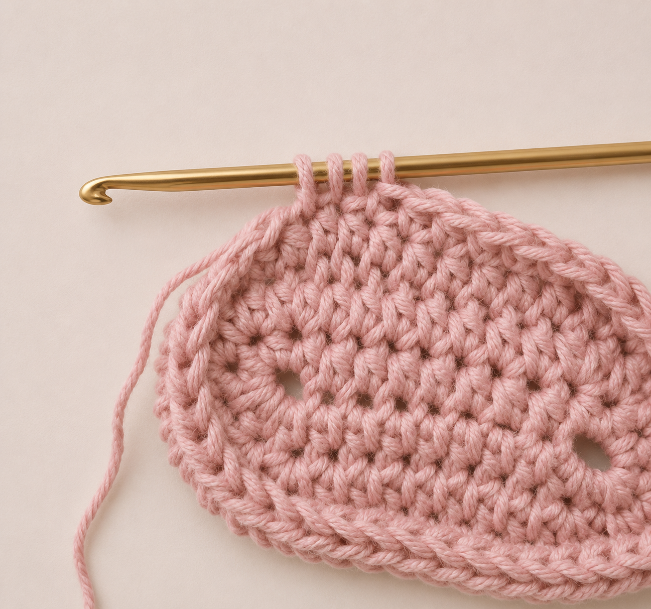 How to work hdc2tog decrease for crochet baby shoe body — Row 4
